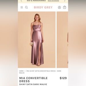 Birdy Grey Mia Bridesmaid Dress in Dark Mauve